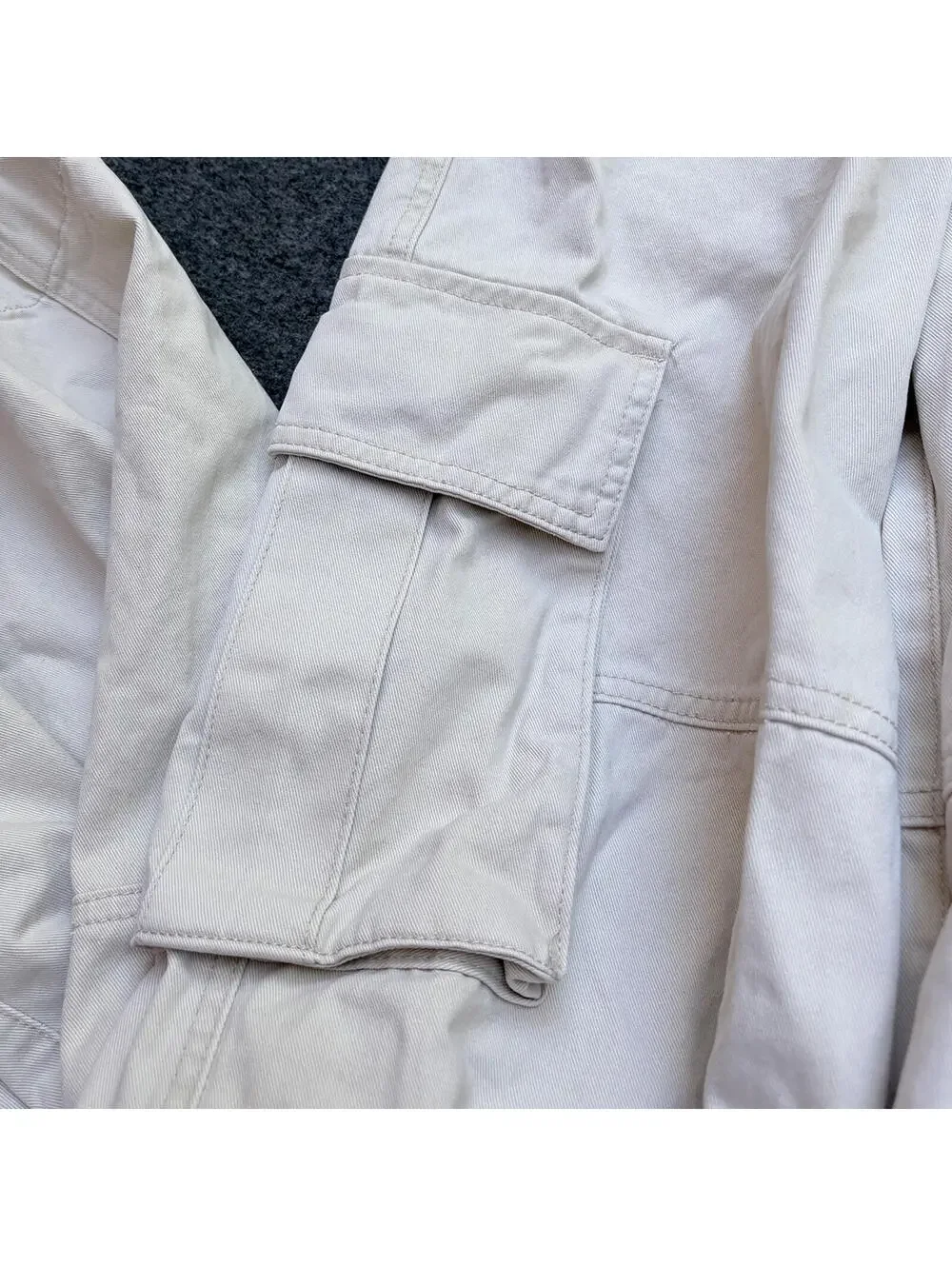 Cotton On Light Beige Cargo Pants with Multiple Pockets - Picture 3 of 6